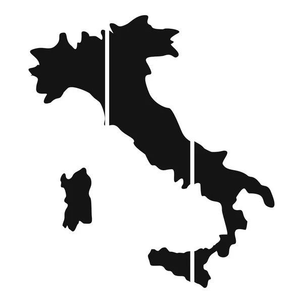 Kaart van Italië pictogram, eenvoudige stijl — Stockvector