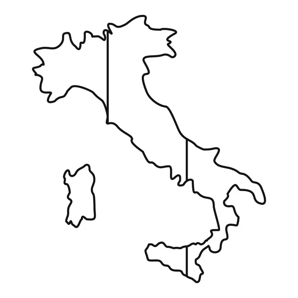 Itália mapa ícone, estilo esboço — Vetor de Stock