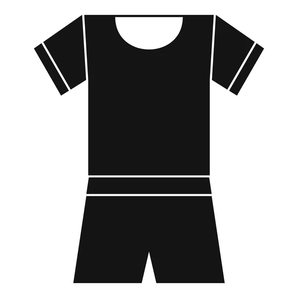 Sport skjorta och shorts ikon, enkel stil — Stock vektor