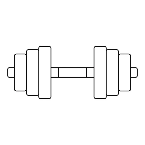 Barbell pictogram, Kaderstijl — Stockvector