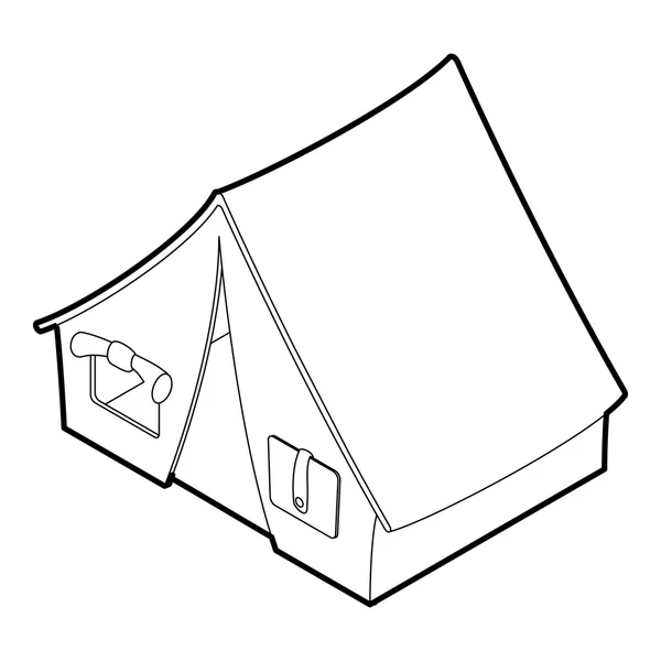 Tent pictogram, Kaderstijl — Stockvector