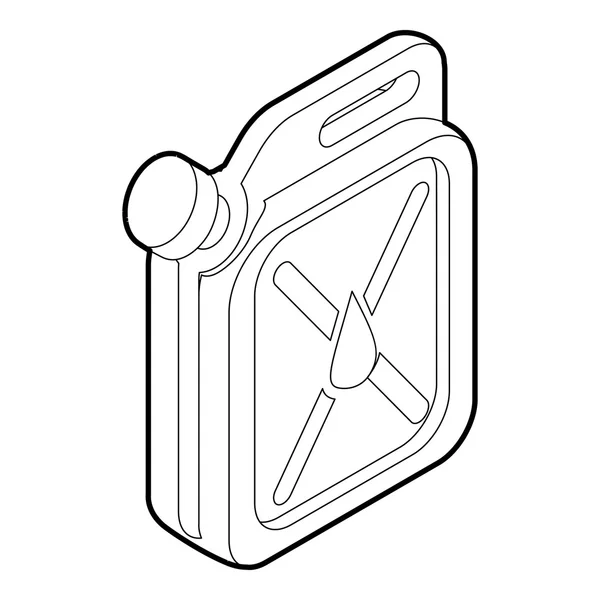 Tarro de icono de la gasolina, estilo de contorno — Vector de stock