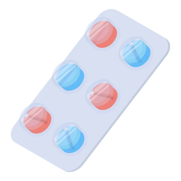 Tabletták ikon, izometrikus 3D-s stílus — Stock Vector