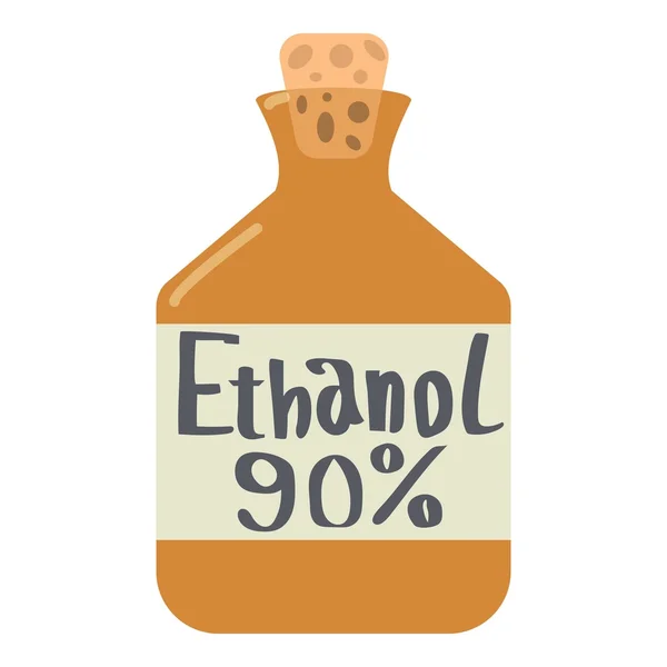 Etanol en icono de la botella, estilo plano — Vector de stock