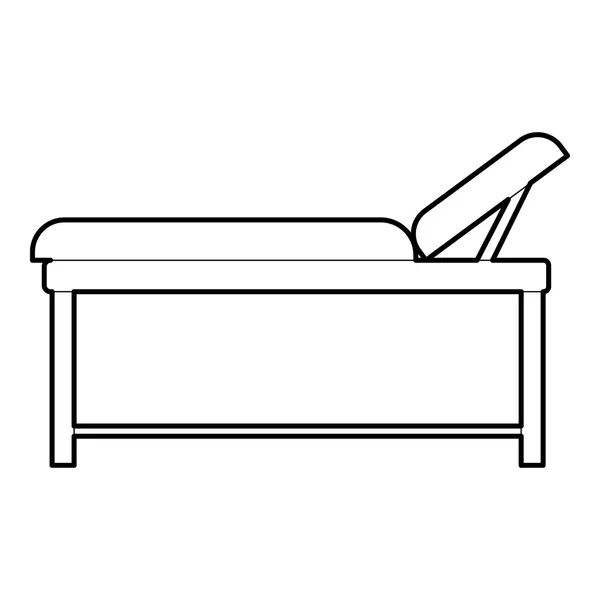 Icono de cama médica, estilo de esquema — Vector de stock