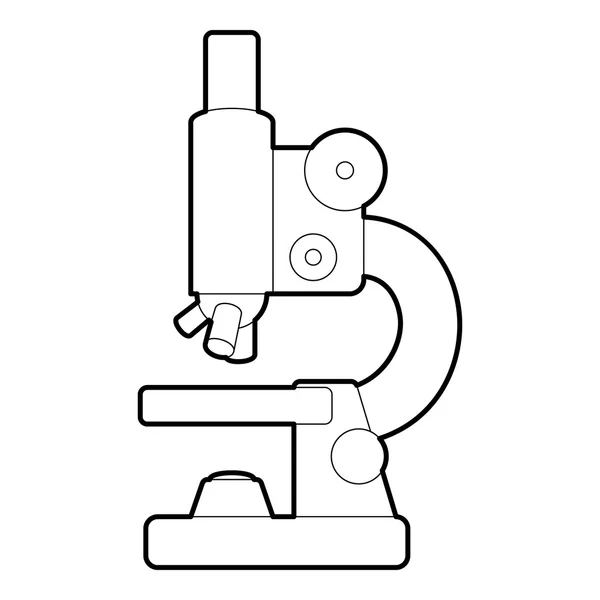 Εικονίδιο μικροσκοπίου, στυλ περιγράμματος — Διανυσματικό Αρχείο
