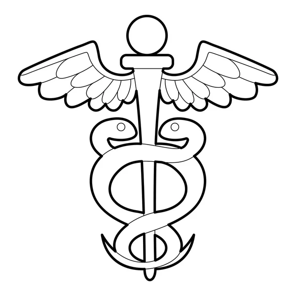 Icono de medicina de signo, estilo de esquema — Vector de stock