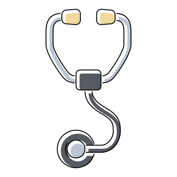 Stethoscope ikon, lapos stílus — Stock Vector