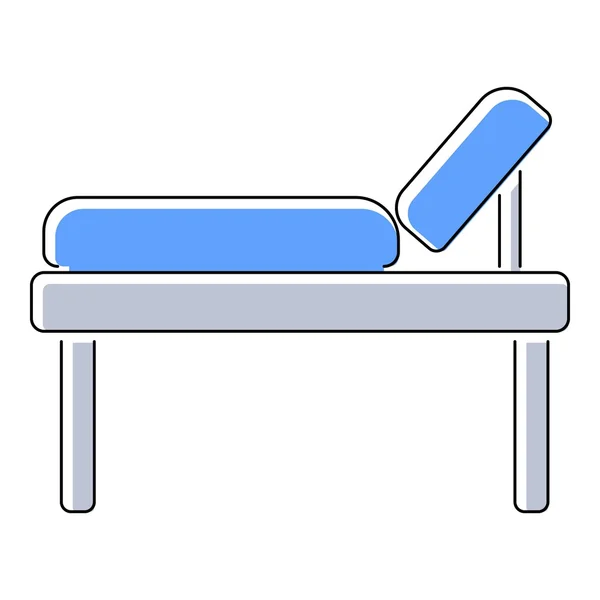 Icono de cama médica, estilo plano — Vector de stock