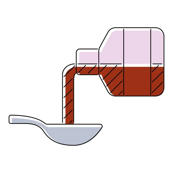 Medische siroop icoon, platte stijl — Stockvector