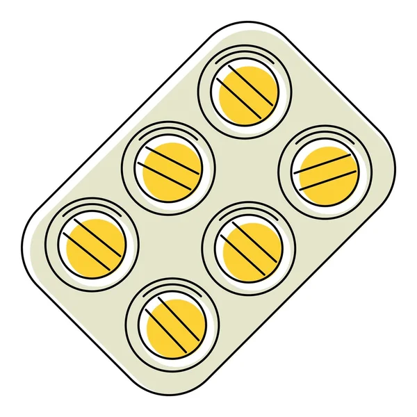 Comprimidos ícone, estilo plano — Vetor de Stock