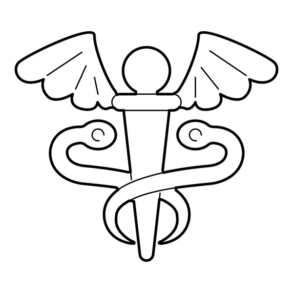 Icono de medicina de signo, estilo de esquema — Vector de stock