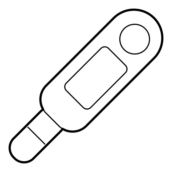 医用温度计图标,轮廓样式 — 图库矢量图片