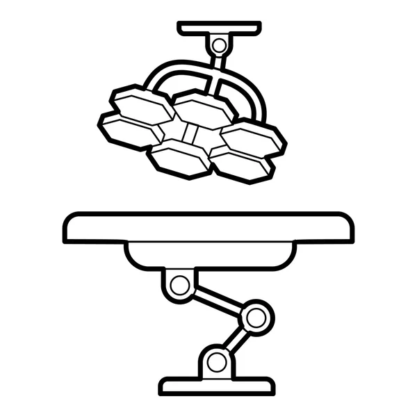 Rörelsens bord och lampan ikon, beskriva stil — Stock vektor