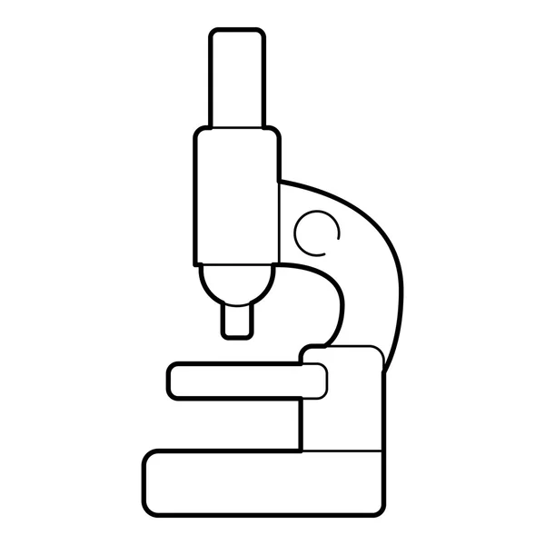 Icône de microscope, style de contour — Image vectorielle