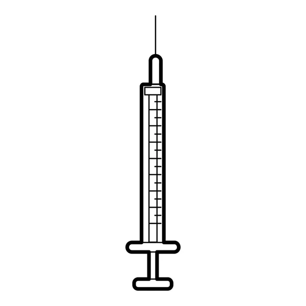 Pequeno ícone de seringa, estilo esboço —  Vetores de Stock