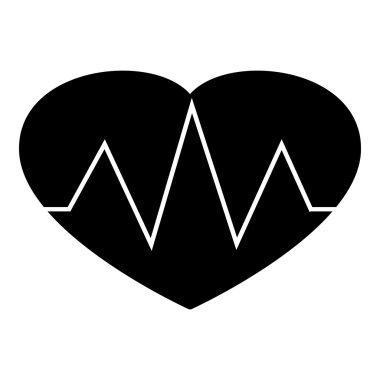 Kalp atışı simgesi, basit tarzı