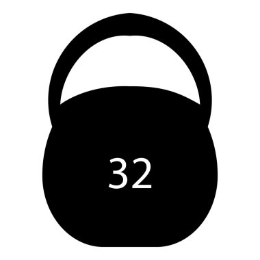 Ağırlık otuz iki İngiliz Lirası simgesi, basit tarzı