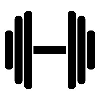 Büyük dumbbell simgesi, basit tarzı
