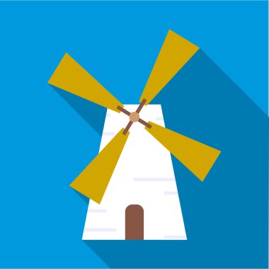 Değirmen simgesi, düz stil