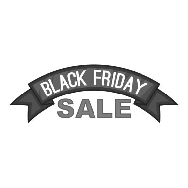 Etiket yarım daire black friday satış simgesi