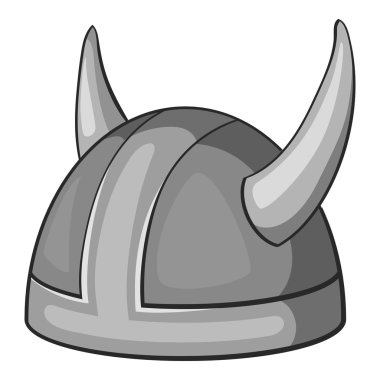 Metal mücadele kask simge, gri tek renkli stil