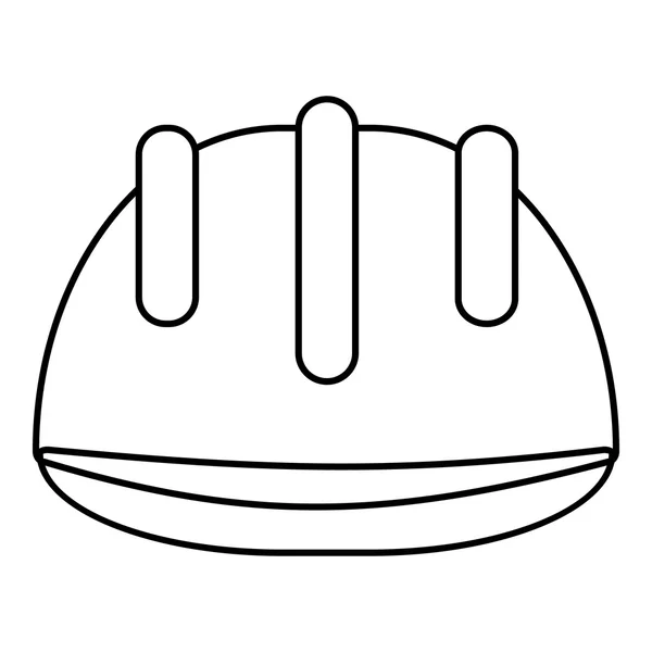 Значок нефтяника в шлеме, стиль наброска — стоковый вектор