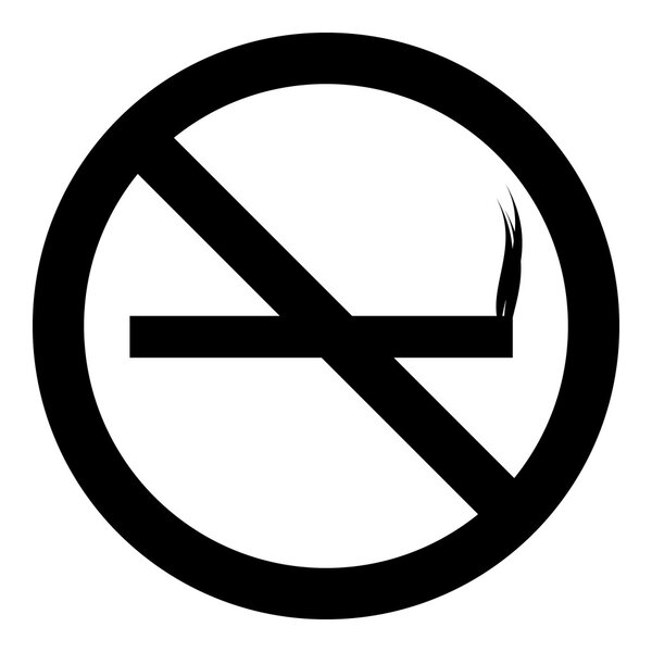 Sign no smoking icon, simple style