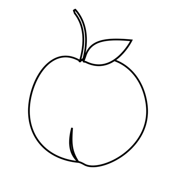 Icono de Apple, estilo de esquema — Vector de stock