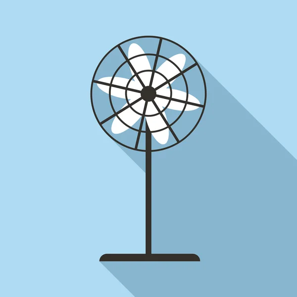 Icona del ventilatore, stile piatto — Vettoriale Stock