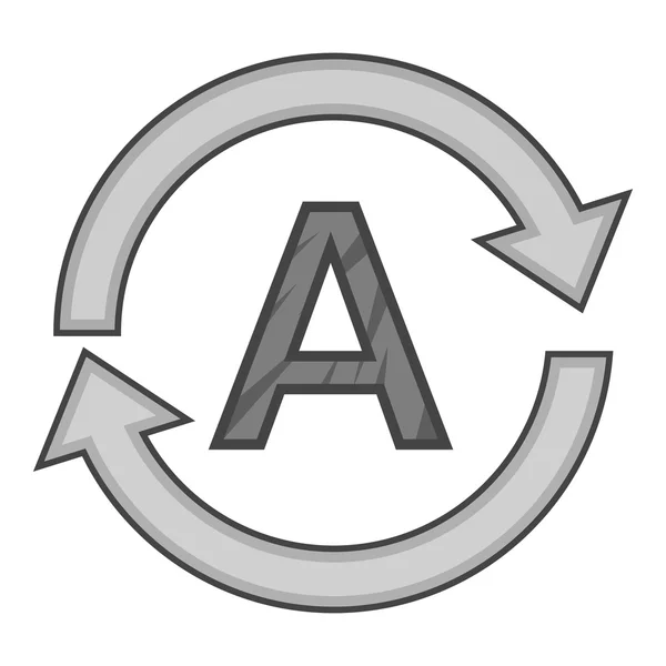 Icono de traducción automática, estilo monocromo gris — Vector de stock