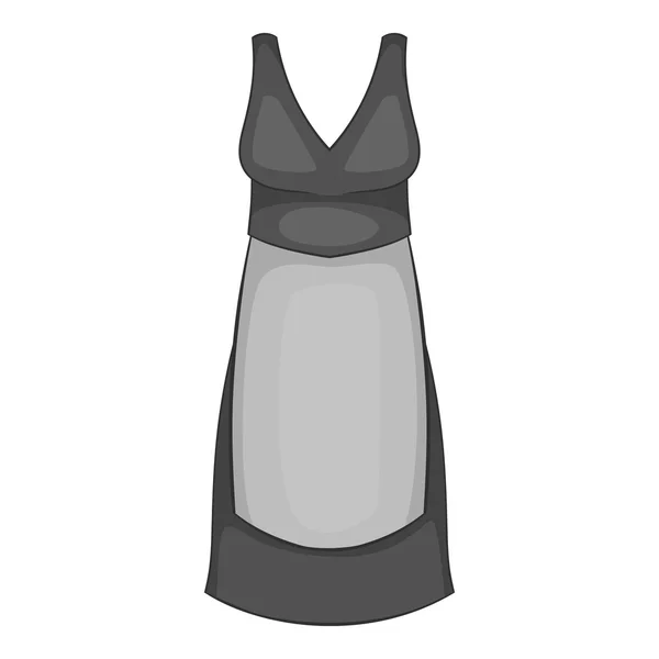 Icono de traje de criada, gris estilo monocromo — Vector de stock