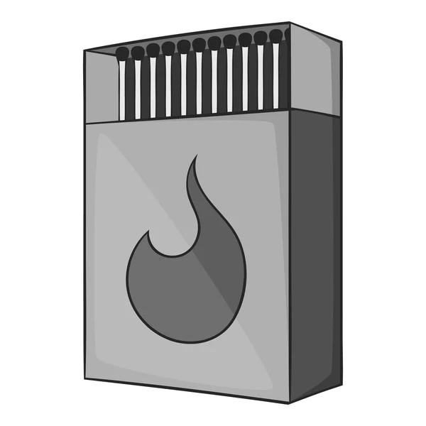 Caja coincide icono, gris estilo monocromo — Vector de stock