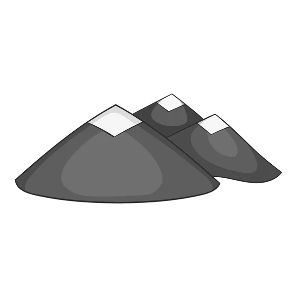 Mountains icon, gray monochrome style — Stock Vector