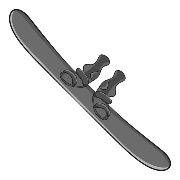 Иконка сноуборда, серый монохромный стиль — стоковый вектор
