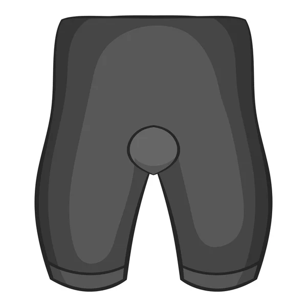 Shorts für Radfahrer-Ikone, grau monochrom — Stockvektor