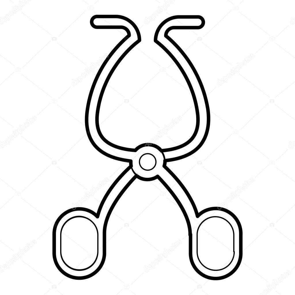 Surgical scissors icon, outline style — Stock Vector © ylivdesign