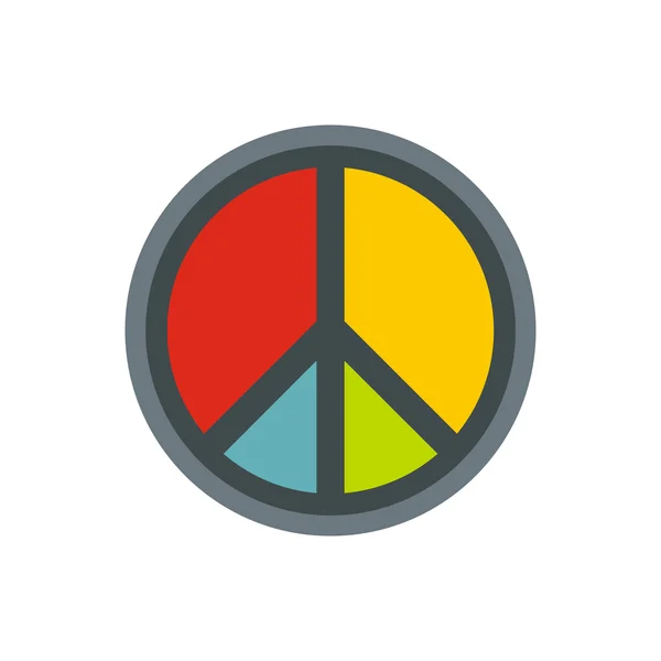 Peace symbol icon, flat style — Stock Vector