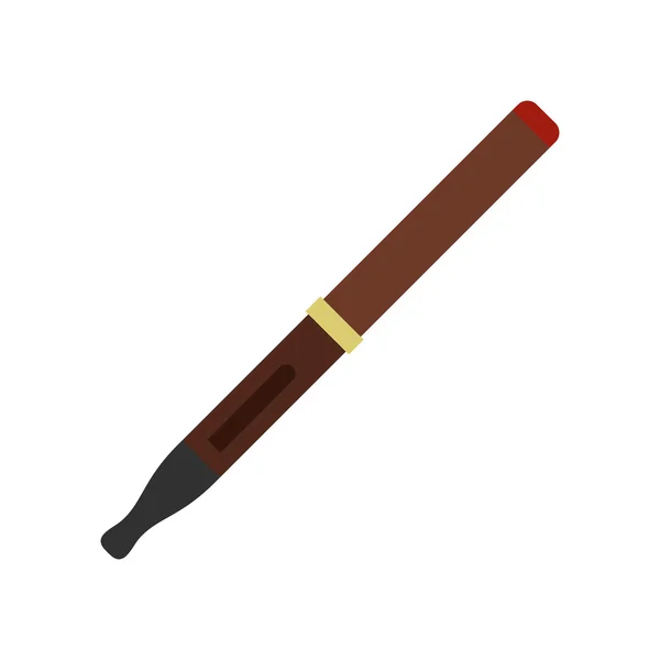 Icono de cigarrillo electrónico marrón, estilo plano — Vector de stock