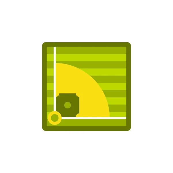 Baseball field icon, flat style — Stock Vector
