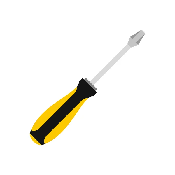 Screwdriver icon in flat style — Stock Vector