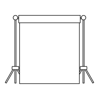 Zemin simgesi, anahat stili ile zemin standı