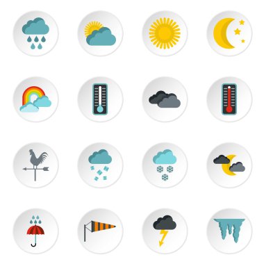 Hava simgeleri ayarla, stil düz