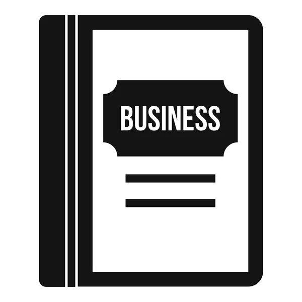 Icona del libro d'affari, stile semplice — Vettoriale Stock