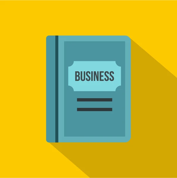 Icono de libro de negocios azul, estilo plano — Archivo Imágenes Vectoriales