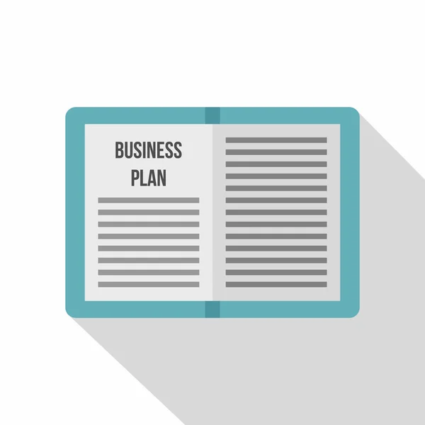 Business-Plan-Ikone, flacher Stil — Stockvektor