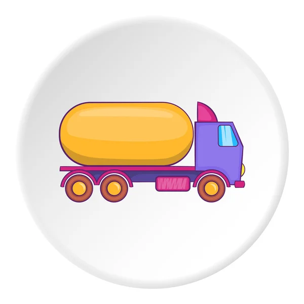 Icône de camion citerne, style plat — Image vectorielle