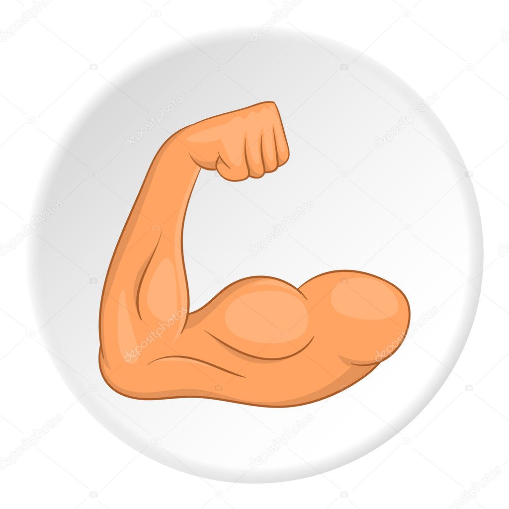 Arm muscule icon. Flat illustration of arm muscule vector icon for web