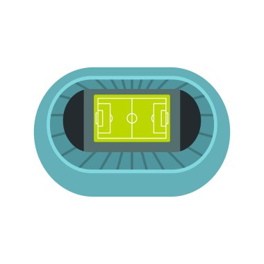 Stadyum en iyi görünüm simgesi, düz stil