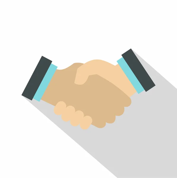 Handshake icon, flat style — Stock Vector